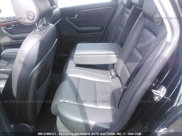 WAUAF78E38A030415 - 2008 AUDI A4 2.0T BLACK photo 8