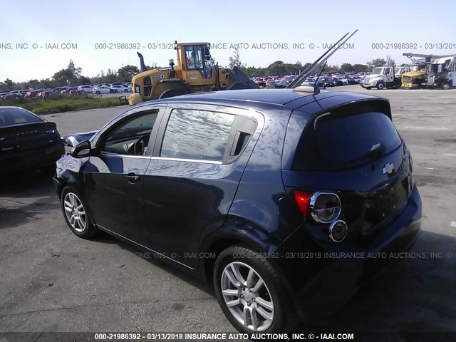 1G1JC6SB5F4210021 - 2015 CHEVROLET SONIC LT BLUE photo 3