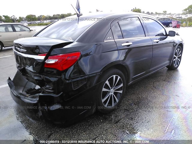 1C3CCBCG7DN505457 - 2013 CHRYSLER 200 LIMITED BLACK photo 4