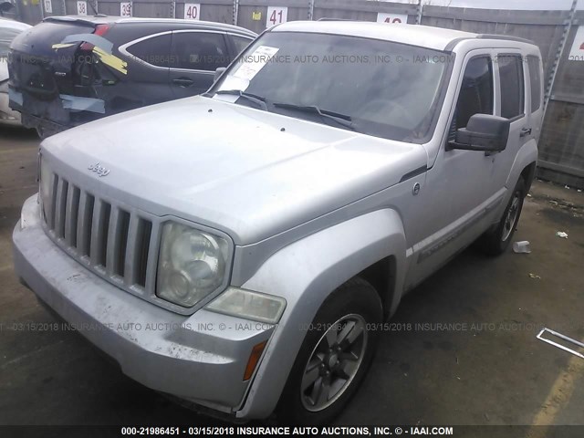 1J8GN28K59W502183 - 2009 JEEP LIBERTY SPORT SILVER photo 2