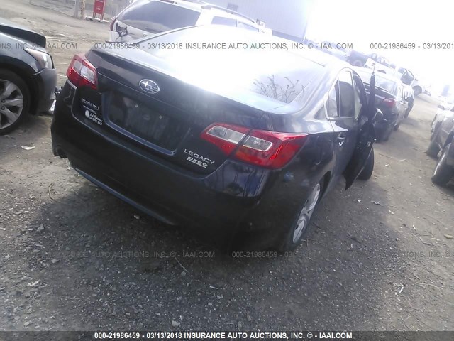 4S3BNAA68F3004260 - 2015 SUBARU LEGACY 2.5I BLACK photo 4