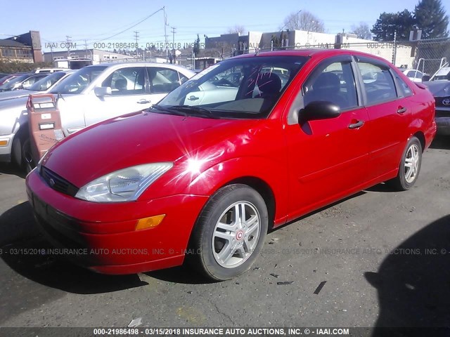 1FAFP34P22W111444 - 2002 FORD FOCUS SE/SE COMFORT RED photo 2