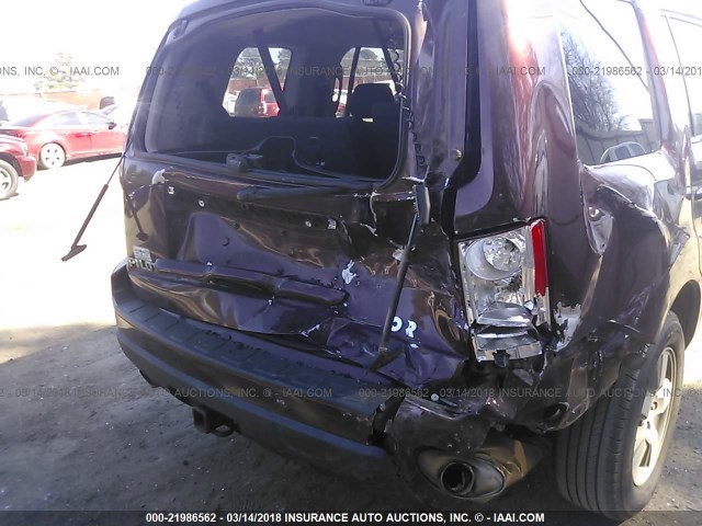 5FNYF38479B025079 - 2009 HONDA PILOT EX MAROON photo 6