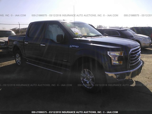 1FTEW1EP7GKE71450 - 2016 FORD F150 SUPERCREW BLUE photo 1