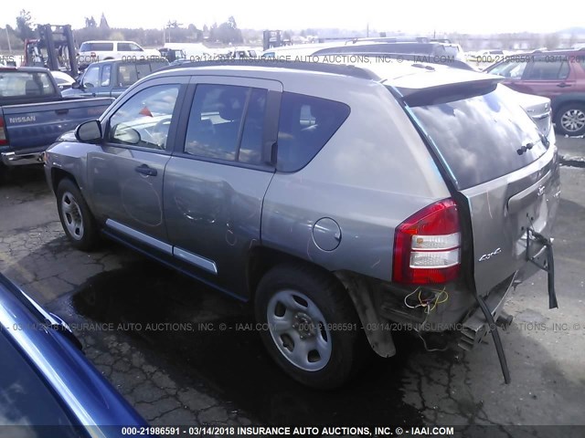 1J8FF57W08D512418 - 2008 JEEP COMPASS LIMITED GRAY photo 3