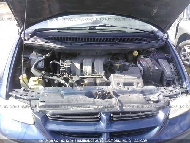 2B4GP45G6YR870292 - 2000 DODGE CARAVAN SE/SPORT Dark Blue photo 10