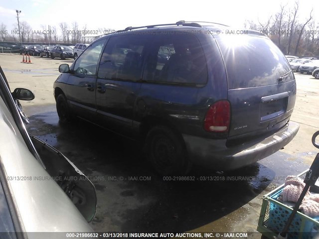 2B4GP45G6YR870292 - 2000 DODGE CARAVAN SE/SPORT Dark Blue photo 3