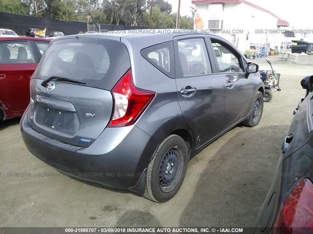 3N1CE2CP9GL371354 - 2016 NISSAN VERSA NOTE S/S PLUS/SV/SL/SR GRAY photo 4