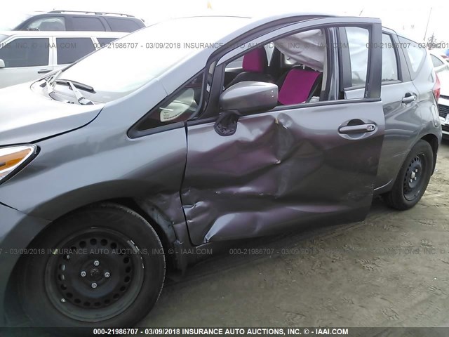 3N1CE2CP9GL371354 - 2016 NISSAN VERSA NOTE S/S PLUS/SV/SL/SR GRAY photo 6