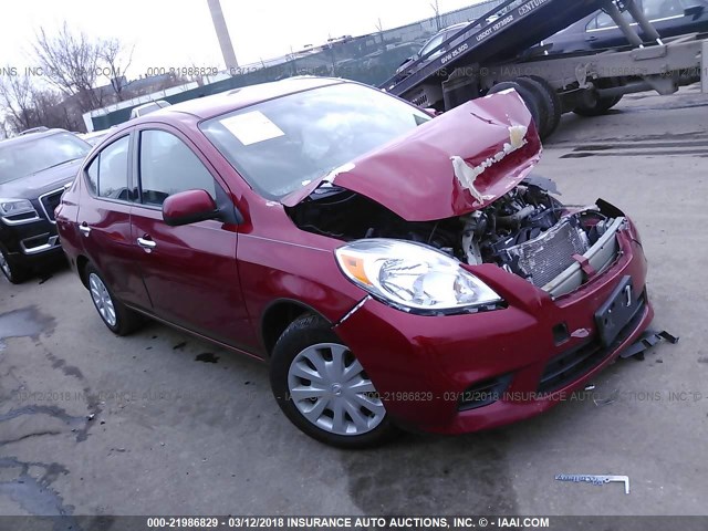 3N1CN7AP5EL869483 - 2014 NISSAN VERSA S/S PLUS/SV/SL RED photo 1