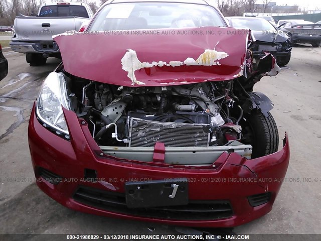 3N1CN7AP5EL869483 - 2014 NISSAN VERSA S/S PLUS/SV/SL RED photo 6