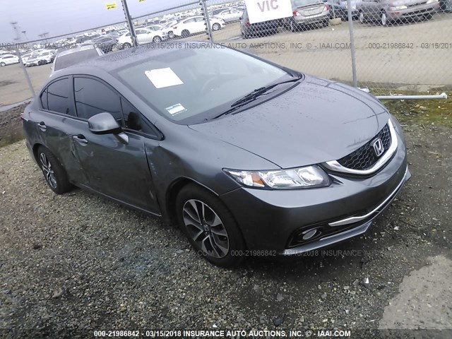 19XFB2F96DE272233 - 2013 HONDA CIVIC EXL GRAY photo 1