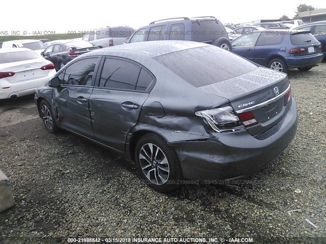 19XFB2F96DE272233 - 2013 HONDA CIVIC EXL GRAY photo 3