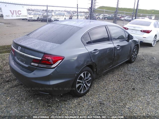 19XFB2F96DE272233 - 2013 HONDA CIVIC EXL GRAY photo 4