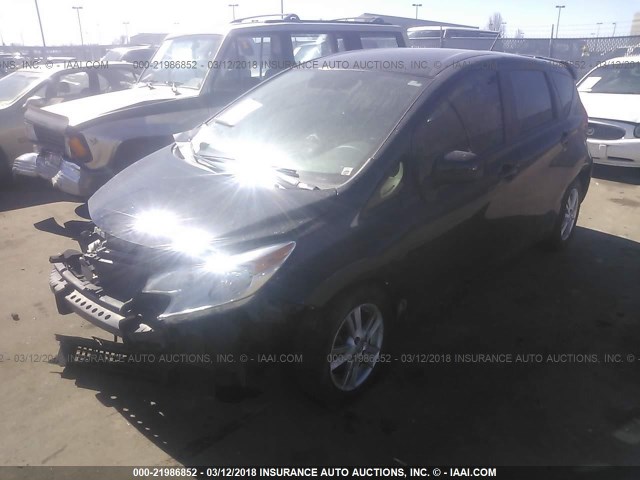 3N1CE2CP3EL383173 - 2014 NISSAN VERSA NOTE S/S PLUS/SV/SL BLACK photo 2