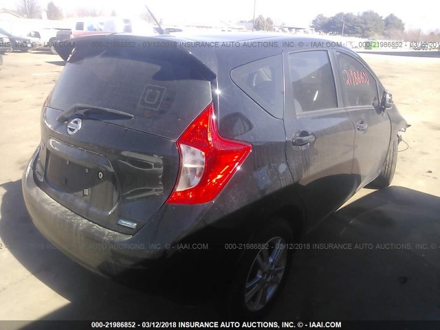 3N1CE2CP3EL383173 - 2014 NISSAN VERSA NOTE S/S PLUS/SV/SL BLACK photo 4