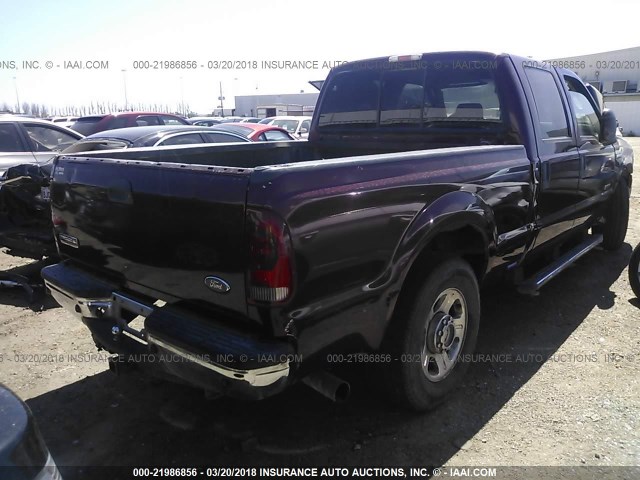 1FTSW20PX7EA18972 - 2007 FORD F250 SUPER DUTY MAROON photo 4