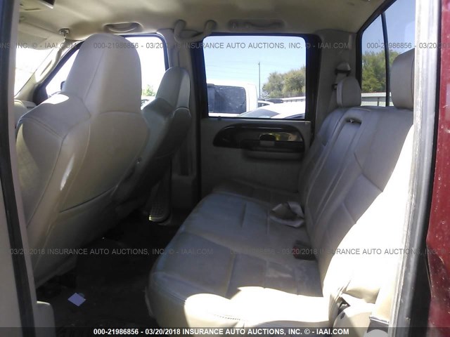 1FTSW20PX7EA18972 - 2007 FORD F250 SUPER DUTY MAROON photo 8