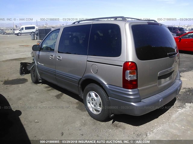 1GMDU03E51D194897 - 2001 PONTIAC MONTANA TAN photo 3