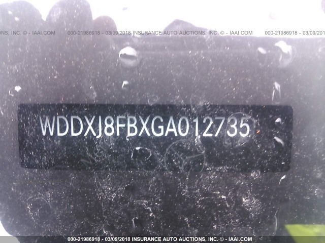 WDDXJ8FBXGA012735 - 2016 MERCEDES-BENZ S 550 BLACK photo 9