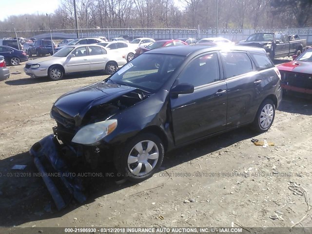 2T1KR32EX6C592207 - 2006 TOYOTA COROLLA MATRIX XR BLACK photo 2