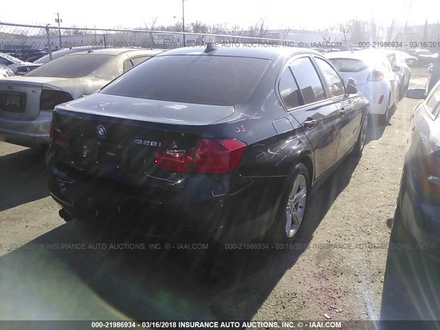 WBA3C1C5XCF430750 - 2012 BMW 328 I SULEV BLACK photo 4