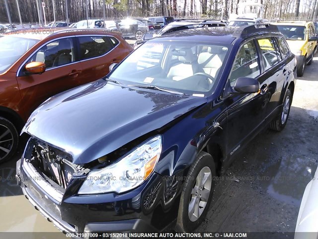 4S4BRBAC5E3247793 - 2014 SUBARU OUTBACK 2.5I Navy photo 2