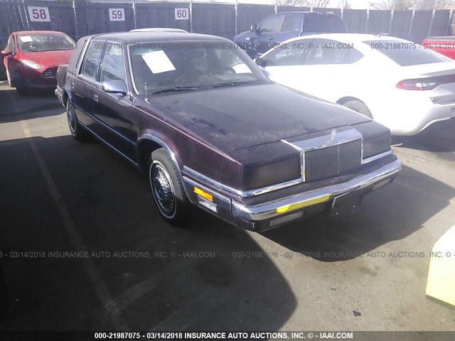 1C3XY66R6MD111882 - 1991 CHRYSLER NEW YORKER FIFTH AVENUE MAROON photo 4