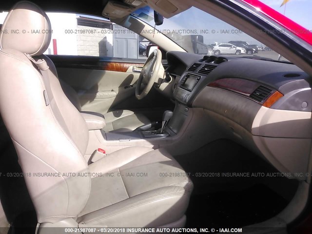 4T1FA38P27U128975 - 2007 TOYOTA CAMRY SOLARA SE/SLE წითელი ფოტო 5