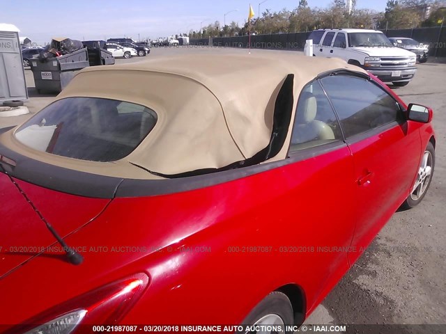 4T1FA38P27U128975 - 2007 TOYOTA CAMRY SOLARA SE/SLE RED photo 6