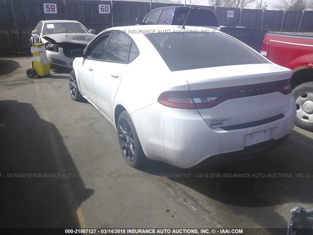 1C3CDFAA3FD375334 - 2015 DODGE DART SE WHITE photo 3