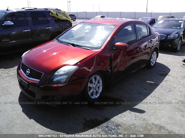 3N1AB6AP6AL668339 - 2010 NISSAN SENTRA 2.0/2.0S/SR/2.0SL RED photo 2