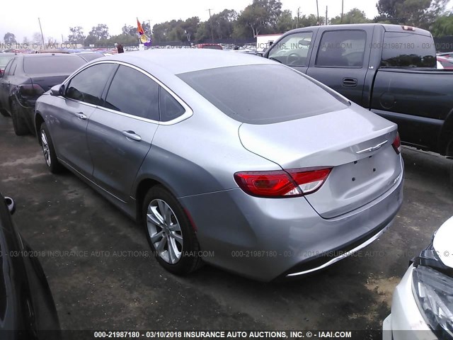 1C3CCCAB2GN129414 - 2016 CHRYSLER 200 LIMITED SILVER photo 3