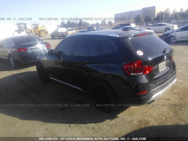 WBAVM1C52DVW43754 - 2013 BMW X1 SDRIVE28I BLACK photo 3