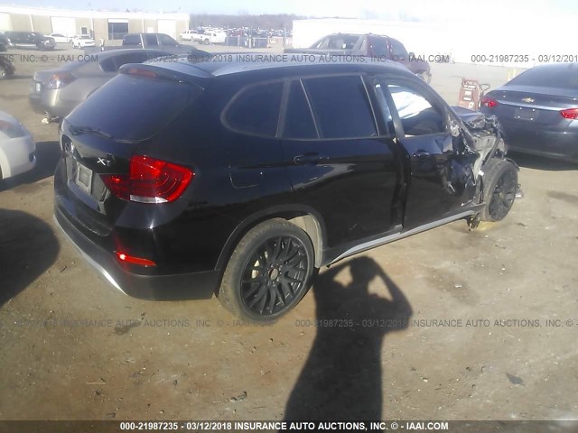 WBAVM1C52DVW43754 - 2013 BMW X1 SDRIVE28I BLACK photo 4