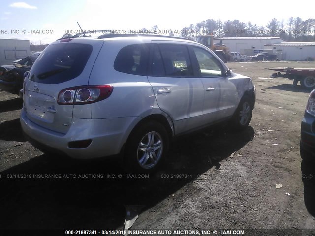 5XYZGDAB8CG098610 - 2012 HYUNDAI SANTA FE GLS SILVER photo 4