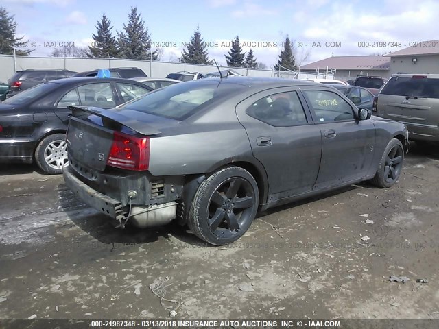 2B3KA33G88H304900 - 2008 DODGE CHARGER SXT GRAY photo 4