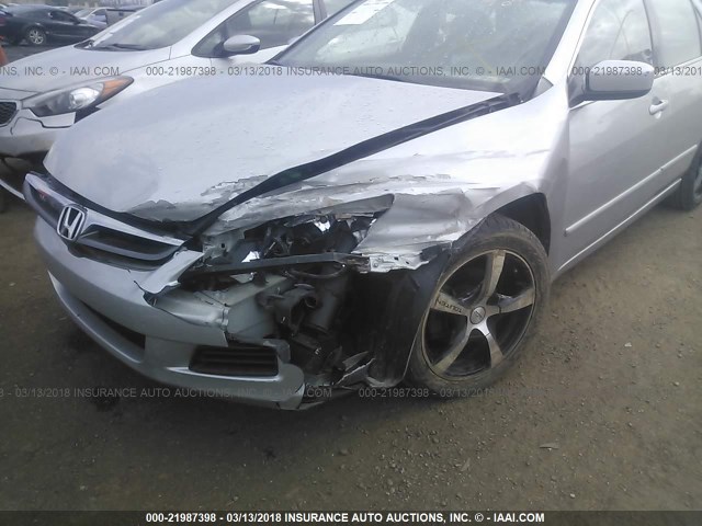 1HGCM66846A069456 - 2006 HONDA ACCORD EX SILVER photo 6