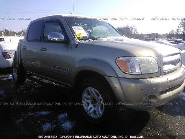 5TBET34156S507167 - 2006 TOYOTA TUNDRA DOUBLE CAB SR5 GOLD photo 1
