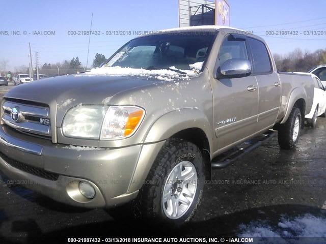 5TBET34156S507167 - 2006 TOYOTA TUNDRA DOUBLE CAB SR5 GOLD photo 2