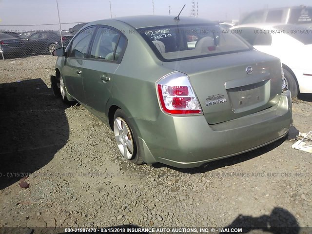 3N1AB61E58L701646 - 2008 NISSAN SENTRA 2.0/2.0S/2.0SL GREEN photo 3