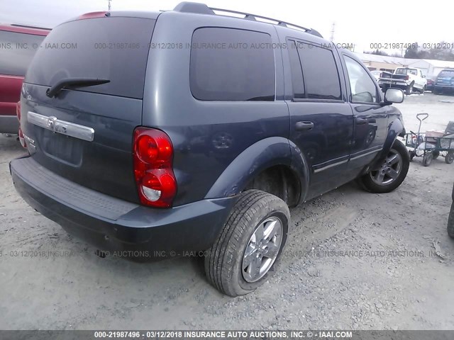 1D8HB58N17F536202 - 2007 DODGE DURANGO LIMITED GRAY photo 4