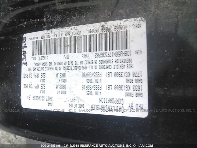 1D8HB58N17F536202 - 2007 DODGE DURANGO LIMITED GRAY photo 9