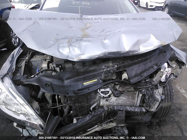 3N1AB7AP5EL687136 - 2014 NISSAN SENTRA S/SV/SR/SL SILVER photo 6