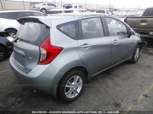 3N1CE2CP1FL358242 - 2015 NISSAN VERSA NOTE S/S PLUS/SV/SL/SR GRAY photo 4