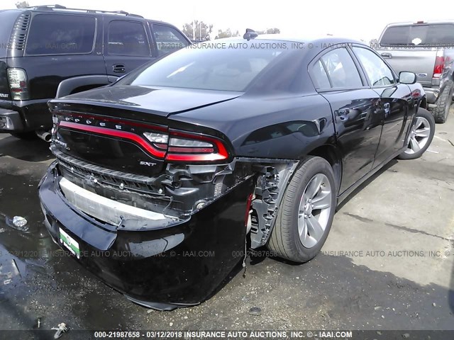 2C3CDXHG1HH569396 - 2017 DODGE CHARGER SXT BLACK photo 4