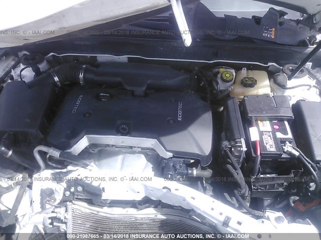 1G11C5SA0DF296180 - 2013 CHEVROLET MALIBU 1LT თეთრი ფოტო 10