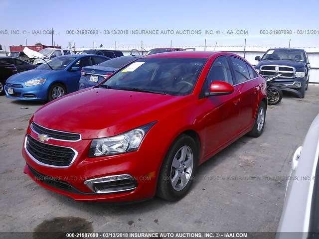 1G1PE5SB9G7136603 - 2016 CHEVROLET CRUZE LIMITED LT RED photo 2