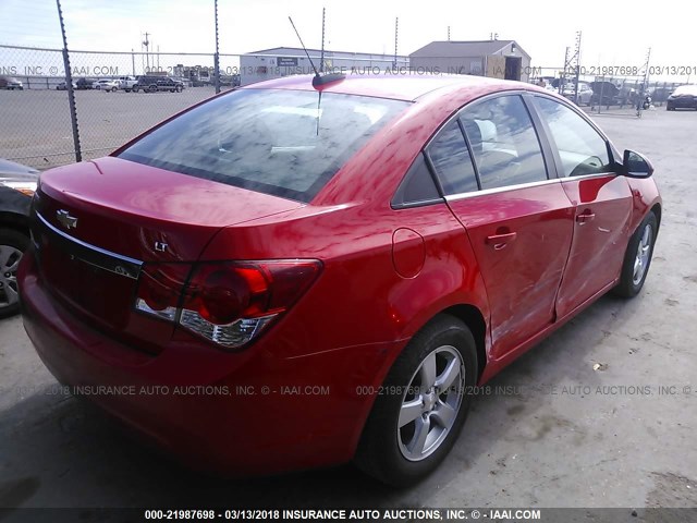 1G1PE5SB9G7136603 - 2016 CHEVROLET CRUZE LIMITED LT RED photo 4