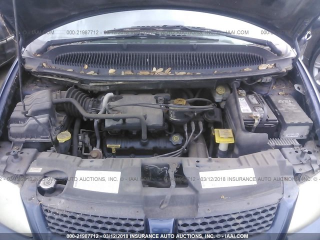 1B4GP45G01B123954 - 2001 DODGE CARAVAN SPORT BLUE photo 10